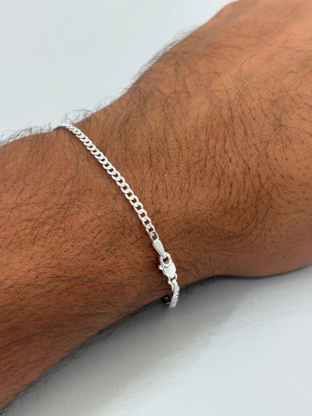 pulseira italiana grume 2mm 21cm E1