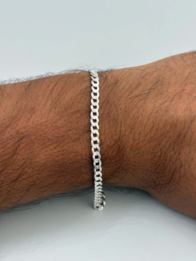 Pulseira italiana grume 4mm FIO COMUM