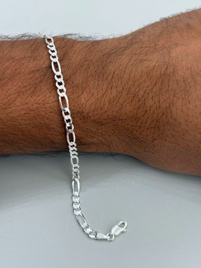 Pulseira italiana 3x1 4mm FIO COMUM