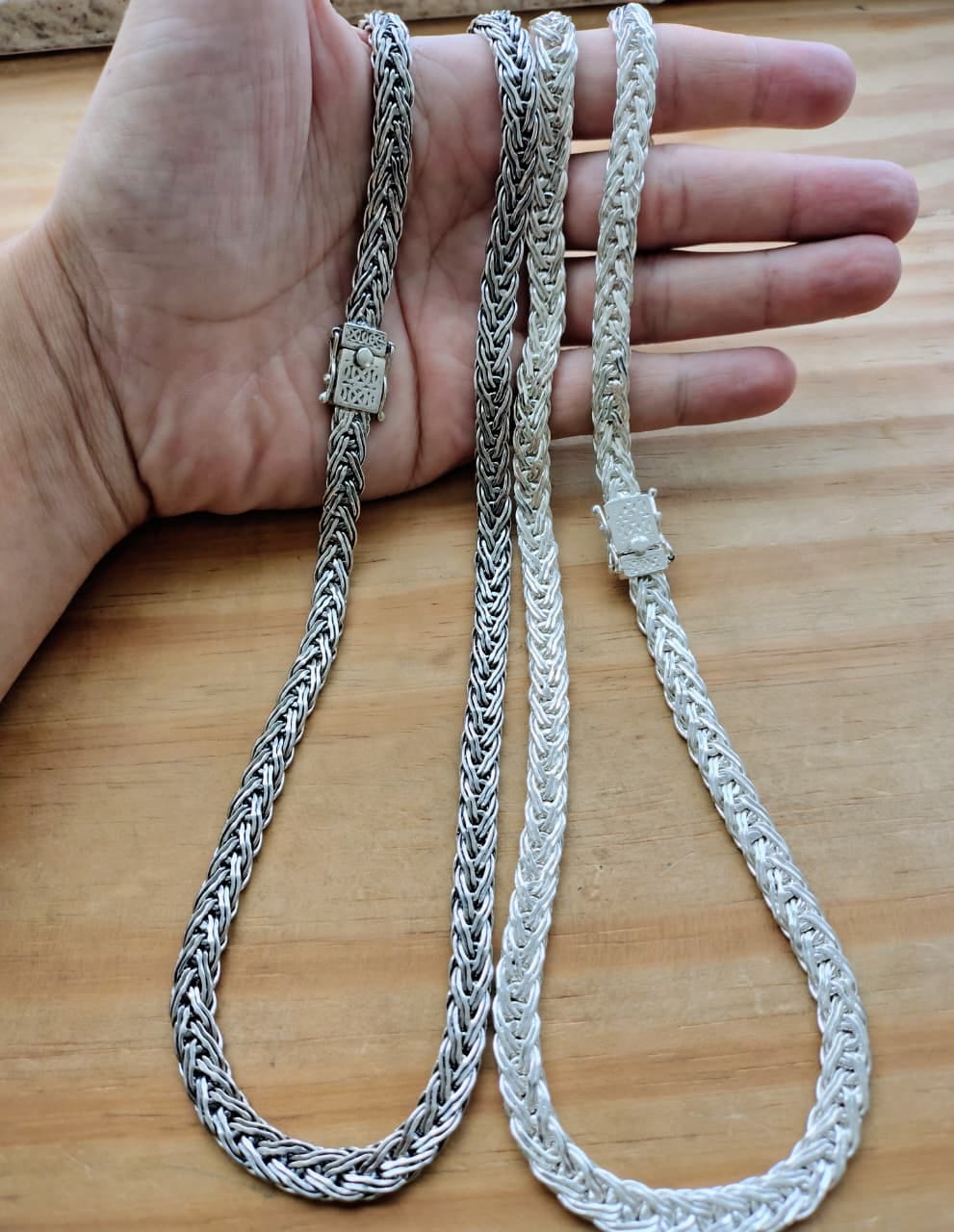 Corrente Bali Dupla 8mm 70cm fecho gaveta